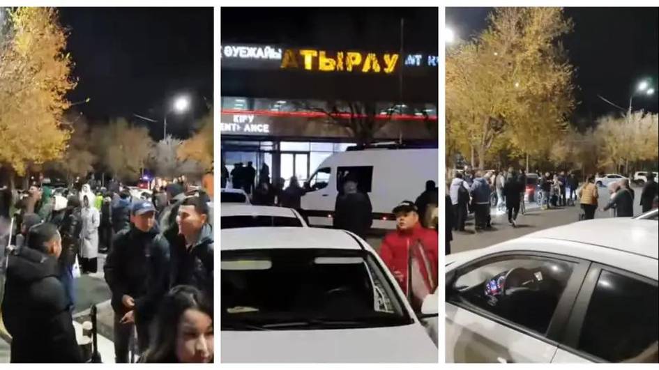 Hazil sabab Qozogʻiston aeroportidan odamlar evakuatsiya qilindi (video)